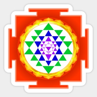 Sri Yantra With Faux Gold Foil Sticker